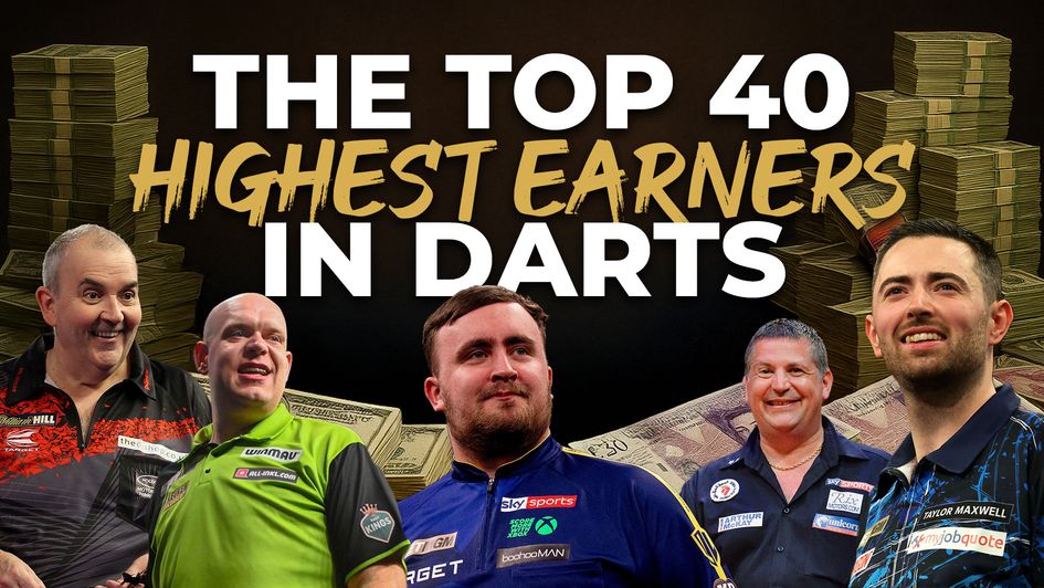 Scroll down to find out the top 40 highest earners in darting history