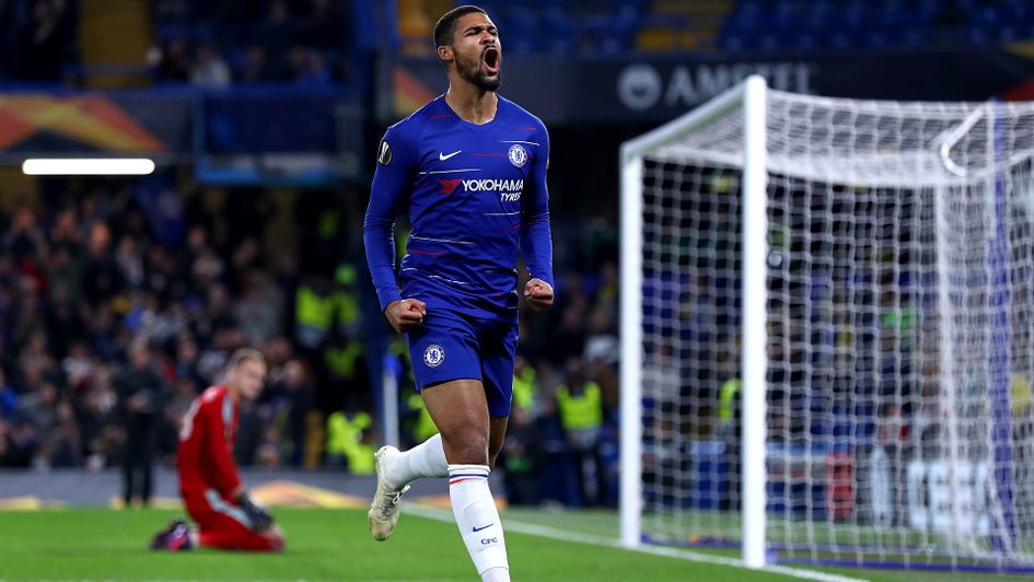 Ruben Loftus-Cheek celebrates his opener against BATE