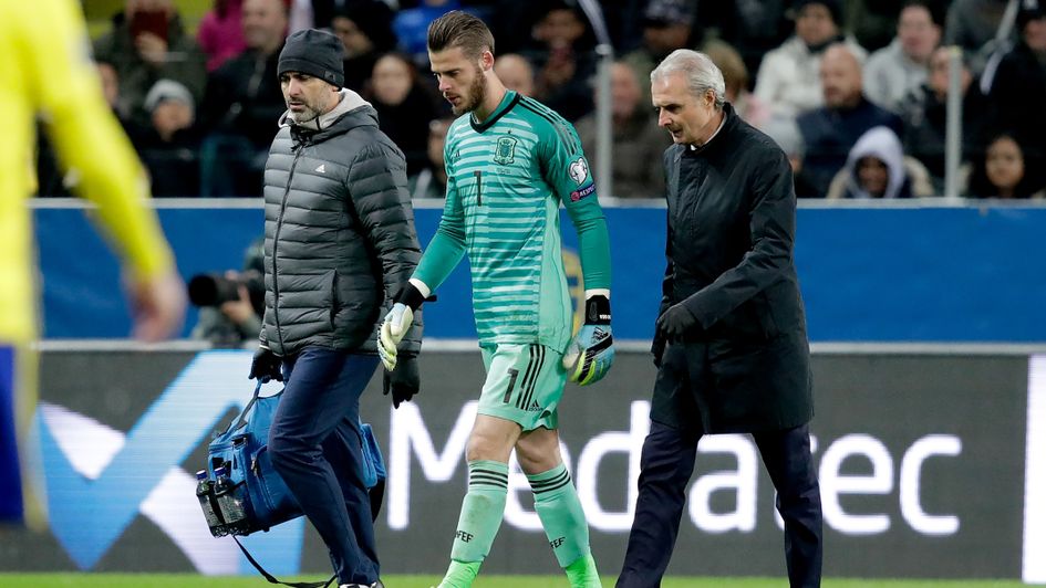 David De Gea: Manchester United goalkeeper limps off in Spain's Euro 2020 qualifier with Sweden