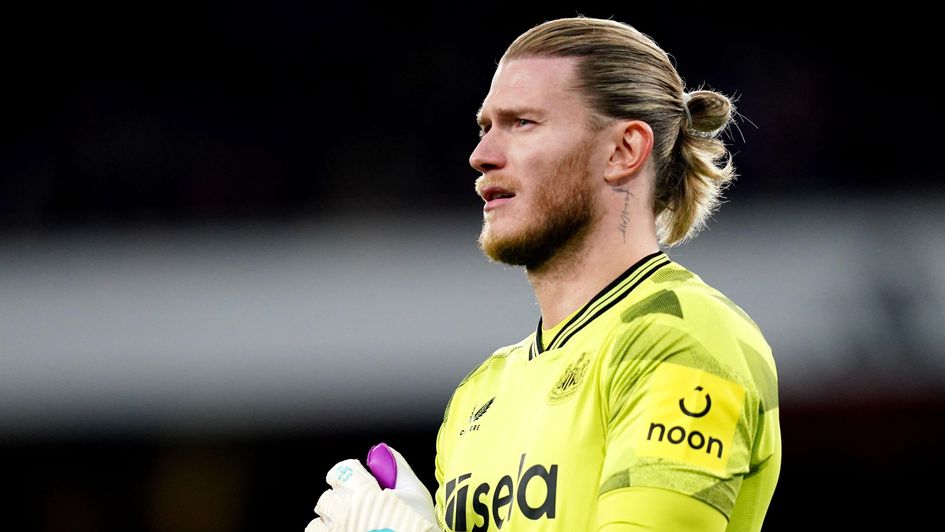 Loris Karius featured for Newcastle against Arsenal