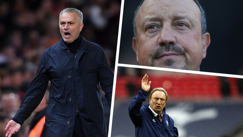 Premier League sack race: Jose Mourinho, Rafa Benitez and Neil Warnock (clockwise, from the left) are all contenders