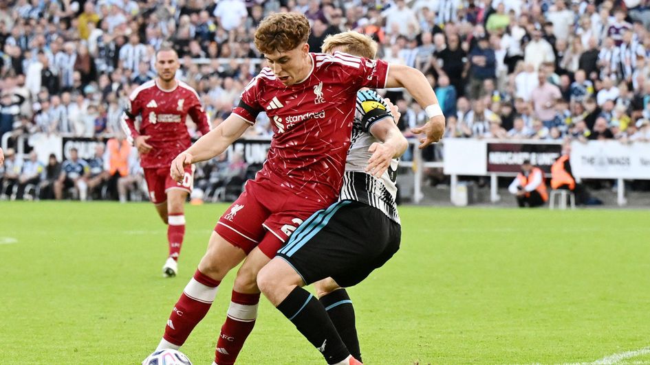 Lewis Hall committed a foul leading to a penalty against Liverpool