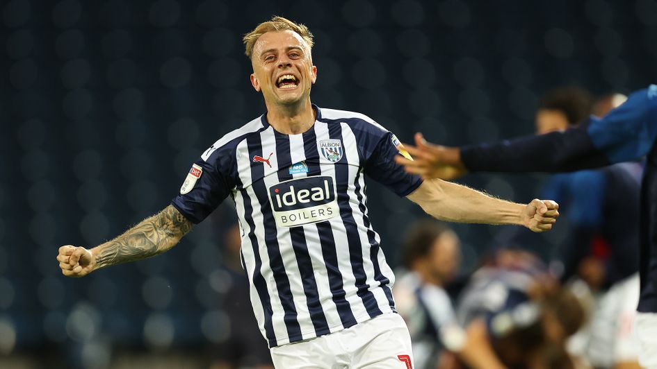 Kamil Grosicki celebrates promotion with West Brom