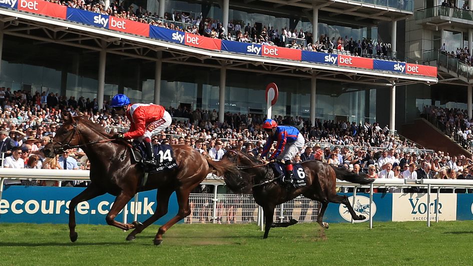 Lord Of The Lodge (right) chased home Threat in the Gimcrack
