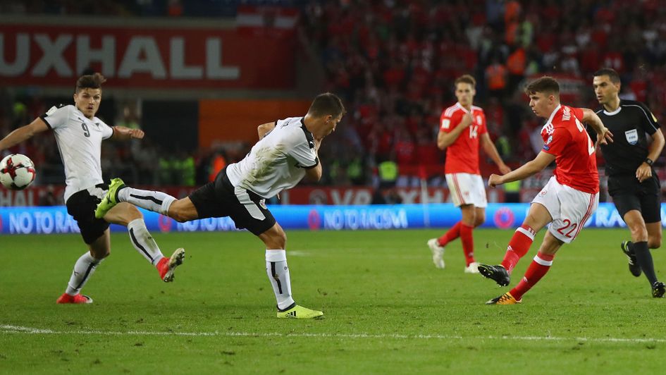 Ben Woodburn scores for Wales