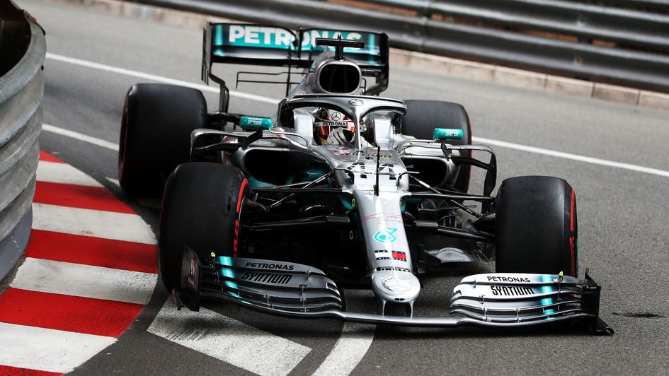 Lewis Hamilton in action at Monaco
