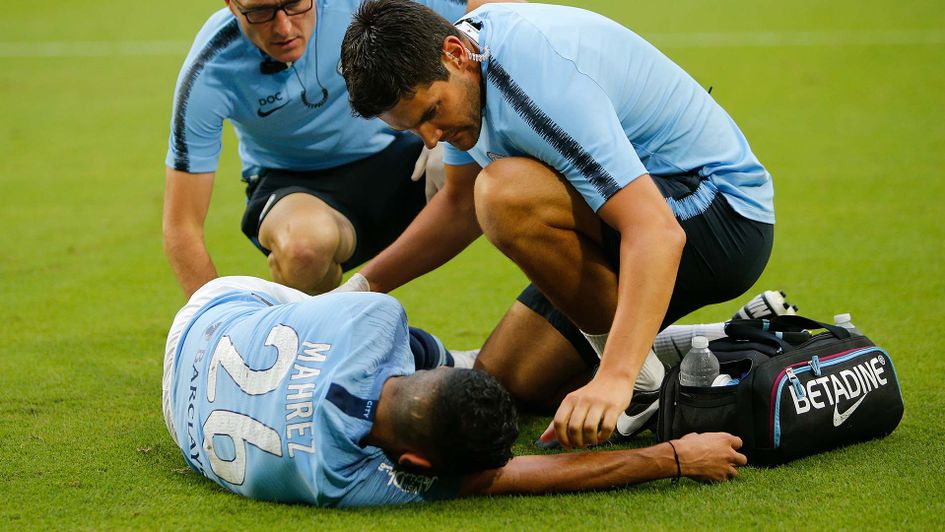 Riyad Mahrez suffers ankle injury in Manchester City's pre-sason game