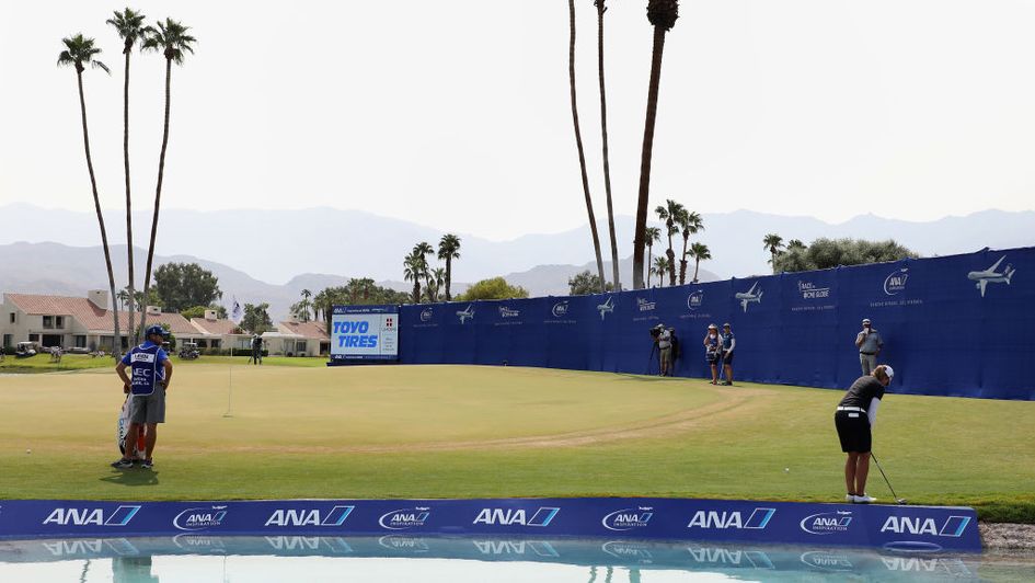 The controversial 'baseball mitt' at the back of the 18th green is no more