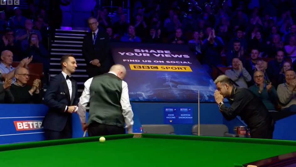 Noppon Saengkham bows out to John Higgins