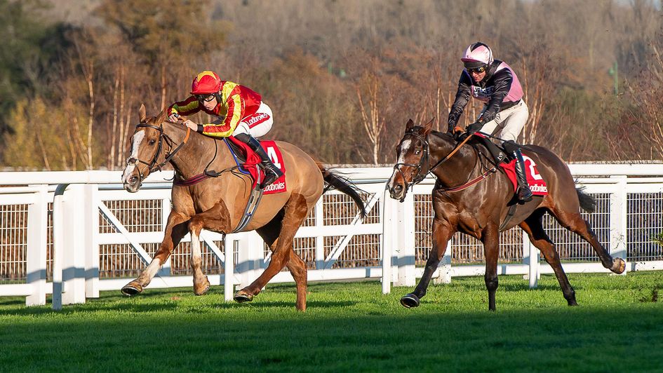 Thomas Mor in winning action at Ascot on November 21