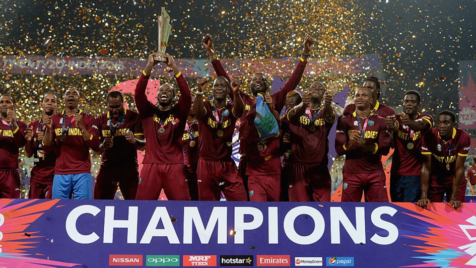 West Indies celebrate winning the T20 World Cup in 2016