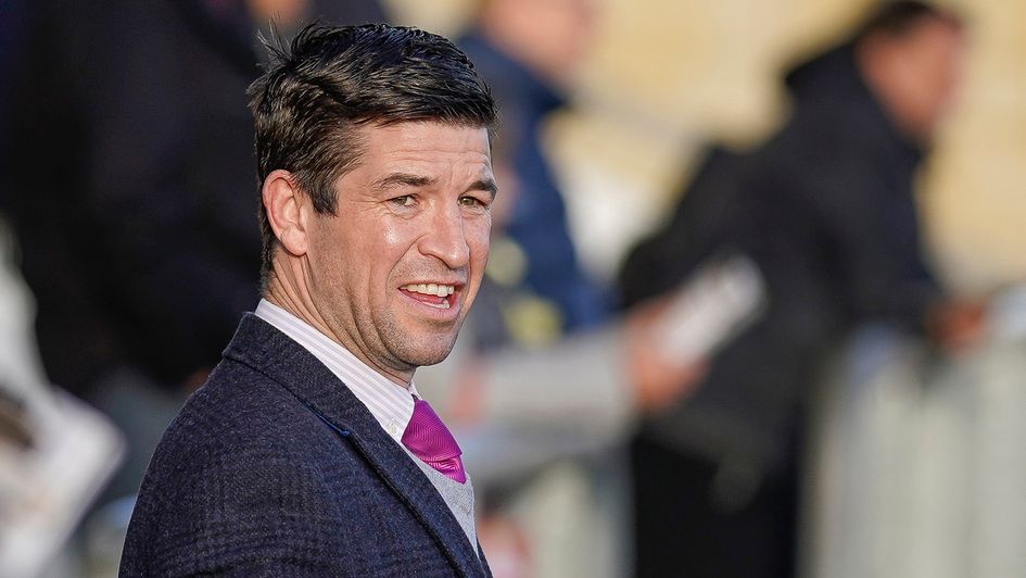 Banned jockey Robbie Dunne watches the action from Cheltenham