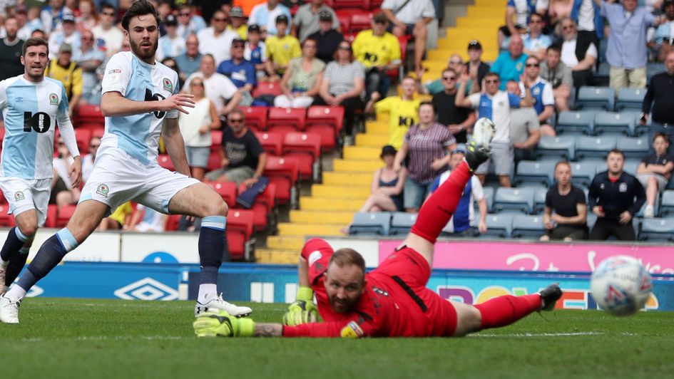 Ben Brereton fires home for Blackburn Rovers against Bolton