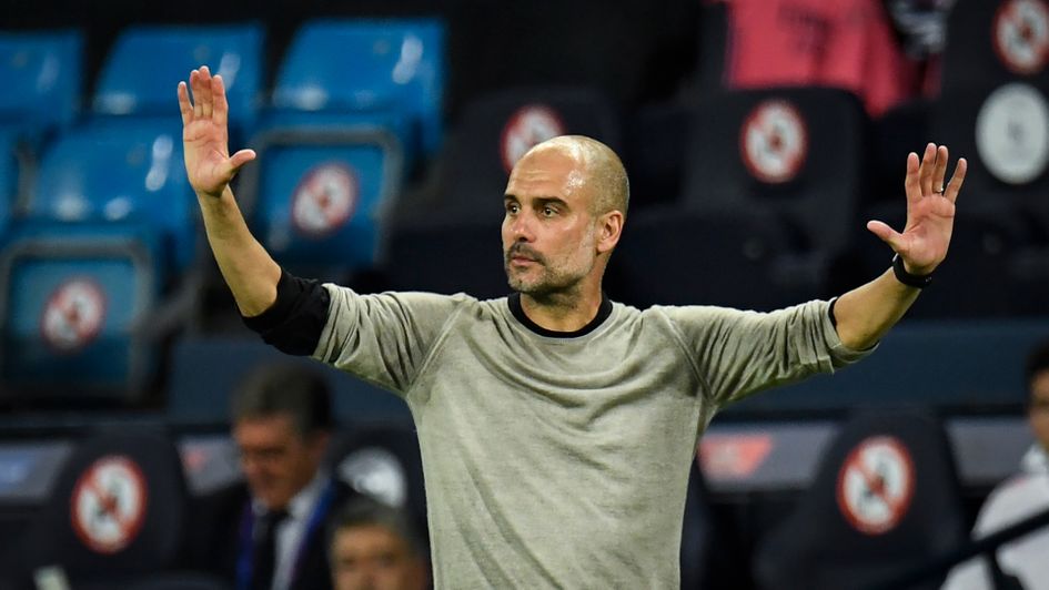 Pep Guardiola during Manchester City's win over Real Madrid