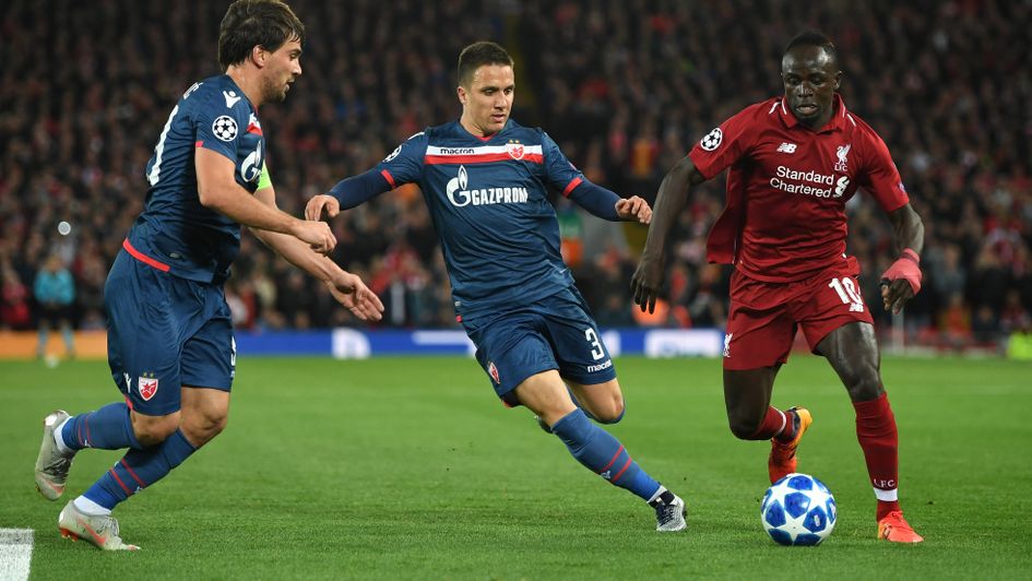 Sadio Mane in action for Liverpool in the Champions League