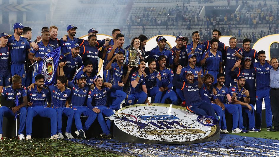 The Mumbai Indians celebrate winning the 2019 Indian Premier League