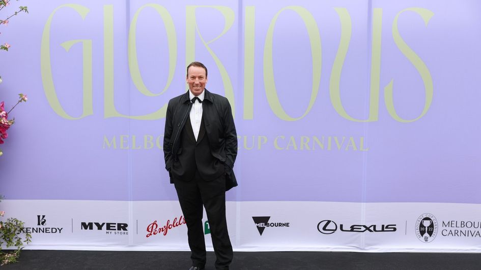 William poses at pre-race event