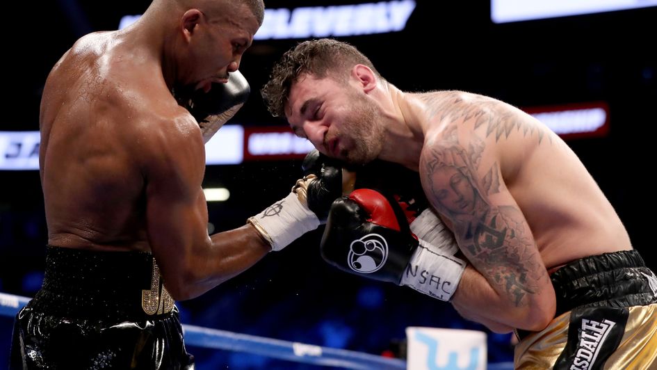 Nathan Cleverly on the receiving end