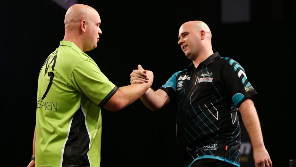 Michael van Gerwen beat Rob Cross in a thrilling clash (Picture: Lawrence Lustig/PDC)