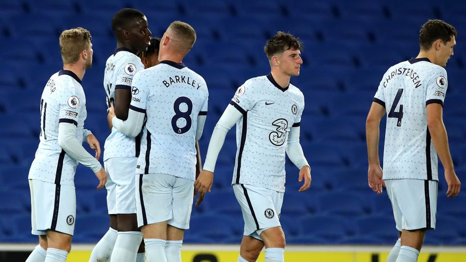 Chelsea celebrate Kurt Zouma's goal