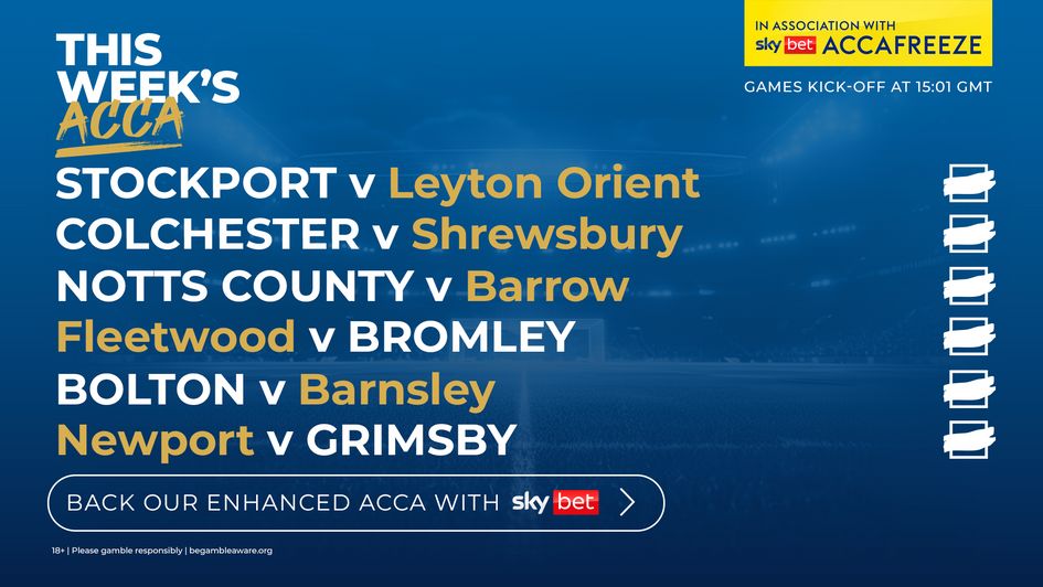 CLICK HERE for our 30/1 sixfold!