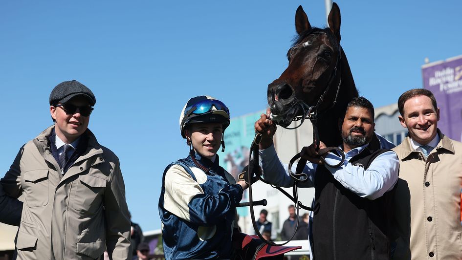 James J Braddock pictured with connections after his Leopardstown win