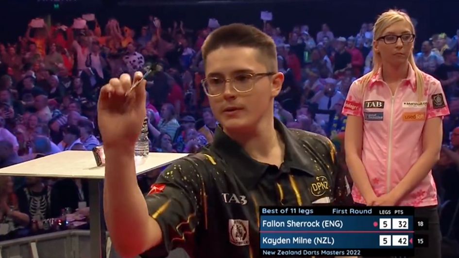 Kayden Milne knocked out Fallon Sherrock