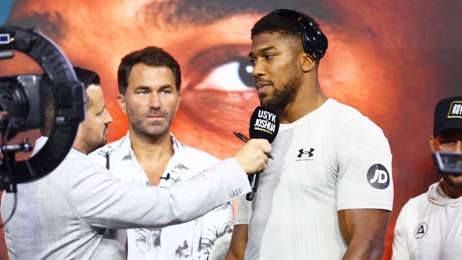 Anthony Joshua at Friday's weigh-in