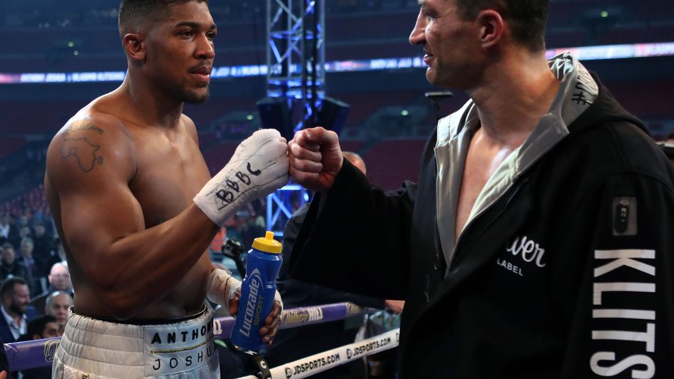 Joshua (left) and Klitschko