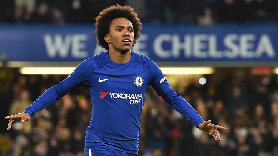 Willian celebrates