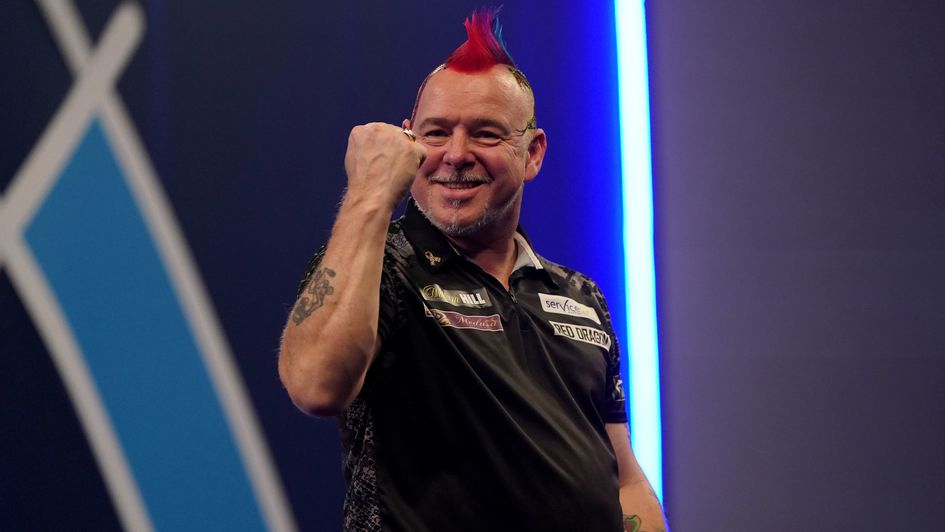 Peter Wright celebrates reaching his second world final