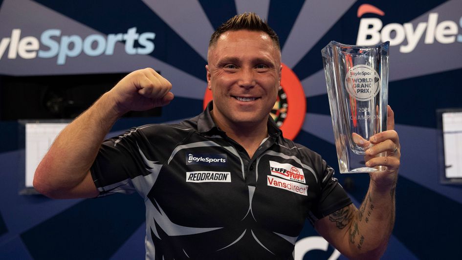 Gerwyn Price celebrates winning the World Grand Prix (Picture: Lawrence Lustig/PDC)