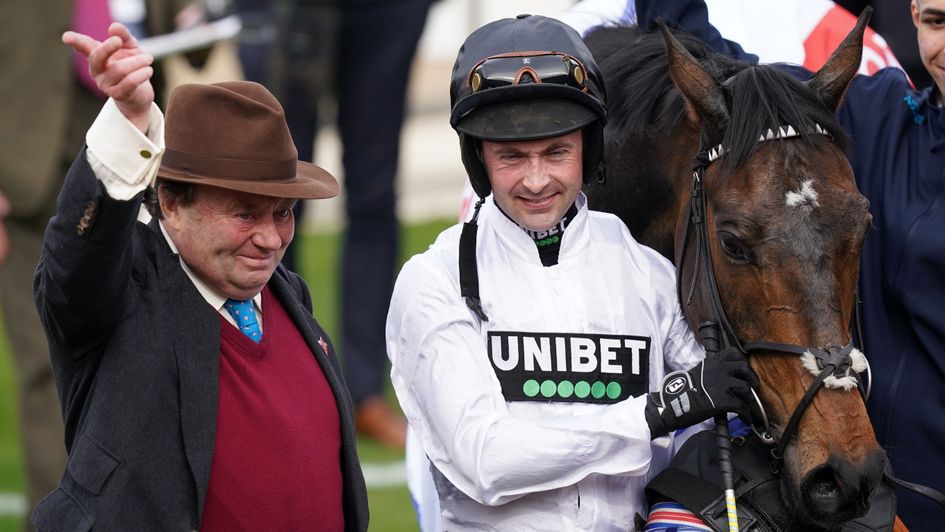Nicky Henderson and Nico De Boinville celebrate
