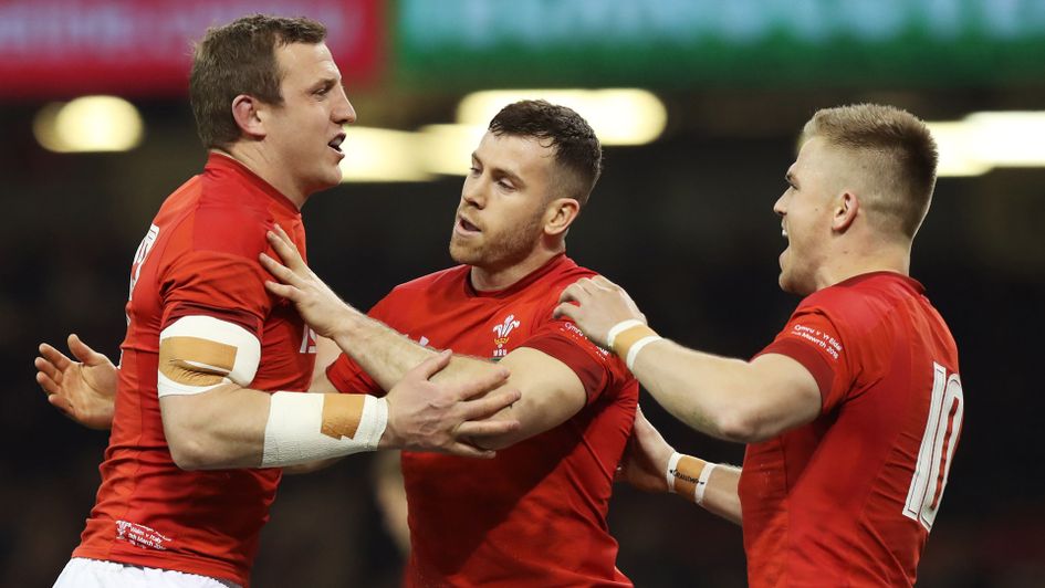 Hadleigh Parkes and Wales celebrate