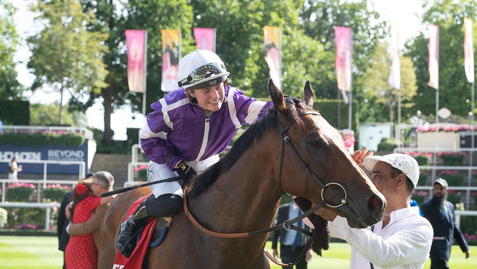 Saffie Osborne celebrates another winner at Ascot