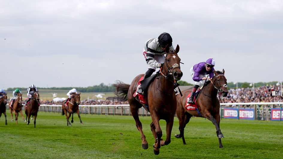 Jancis on her way to victory at Newmarket