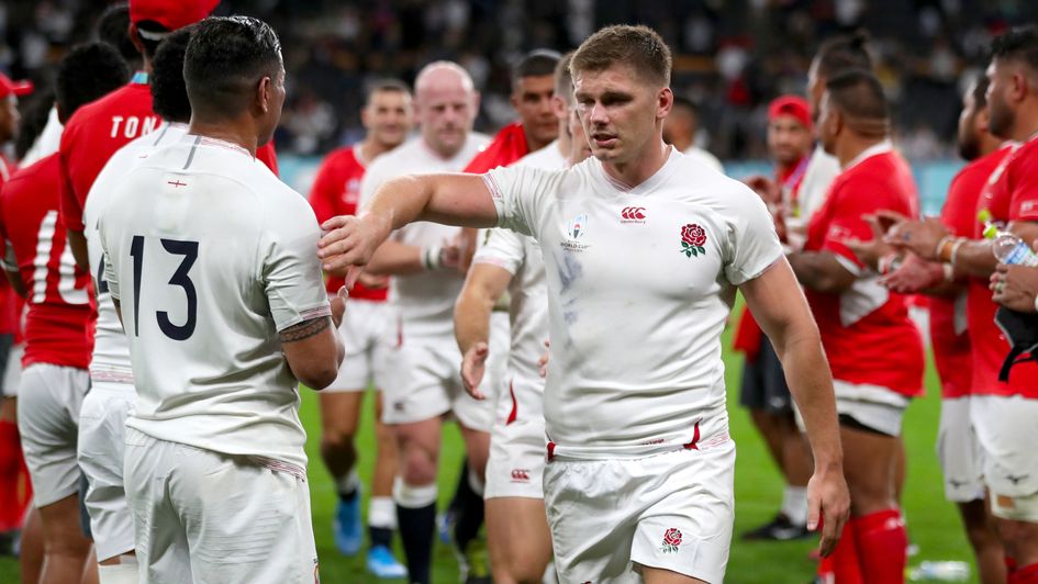 England captain Owen Farrell thanks his two-try hero