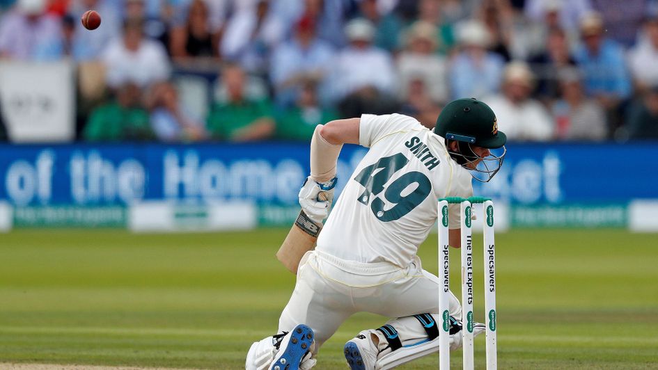 Steve Smith was hit by a bouncer at Lord's