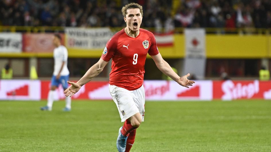 Marcel Sabitzer: Austria playmaker celebrates his goal against Israel in Euro 2020 qualifying