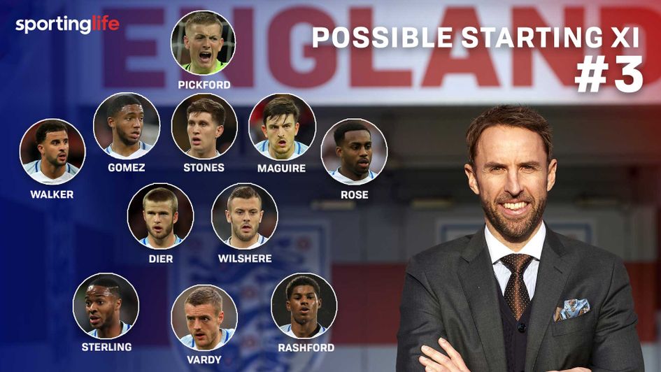 England starting XI: Three at the back
