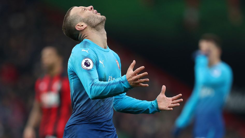 Jack Wilshere shows his frustration