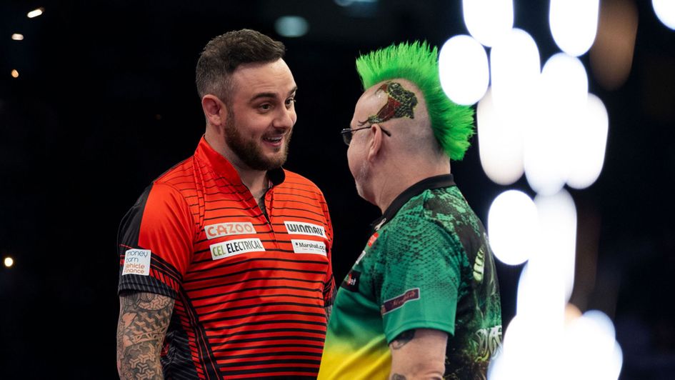 Joe Cullen and Peter Wright (Picture: Lawrence Lustig/PDC)