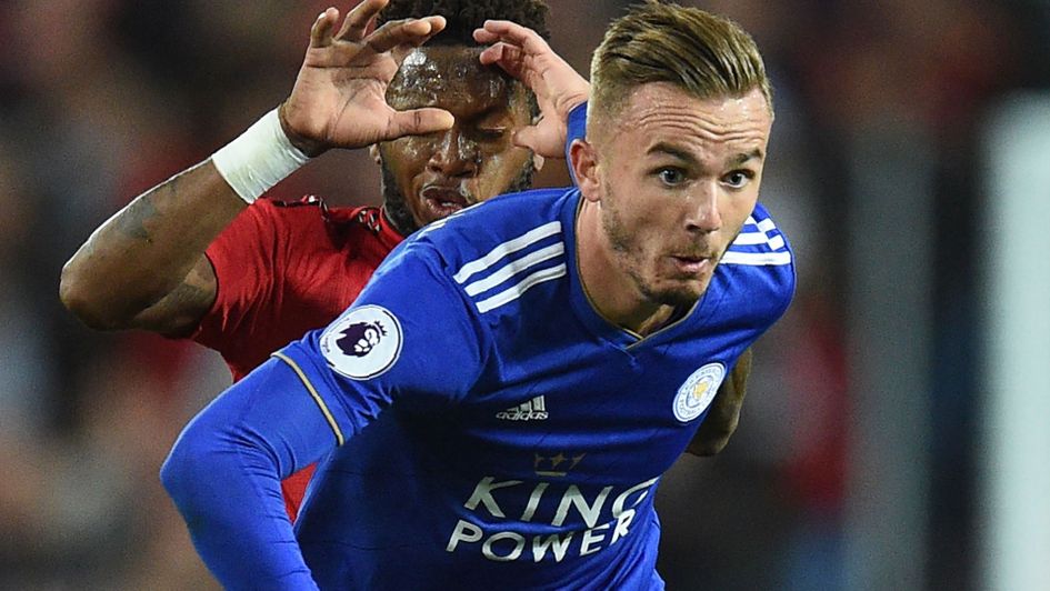 James Maddison scored his first Premier League goal in just his second Leicester appearance