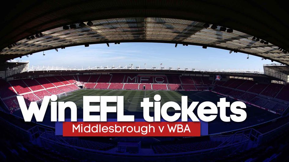 You could win tickets to Middlesbrough's clash with West Brom
