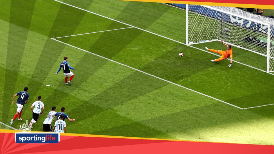 Antoine Griezmann scores his penalty