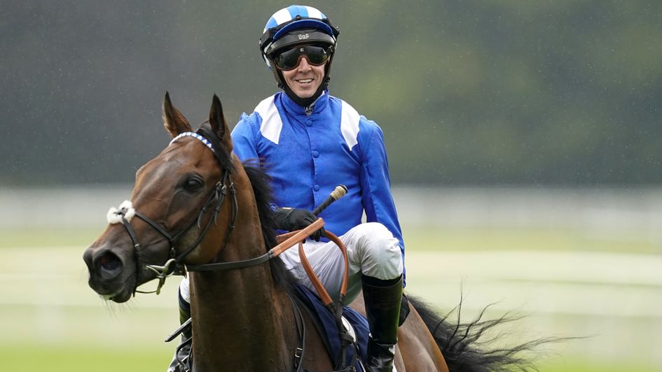 Battaash and Jim Crowley after winning a second Nunthorpe
