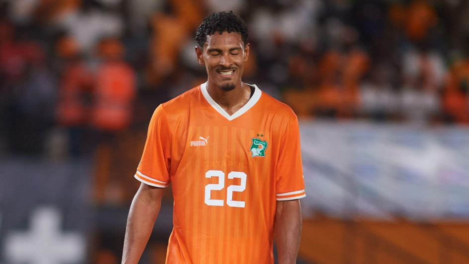 Sebastien Haller playing for Ivory Coast