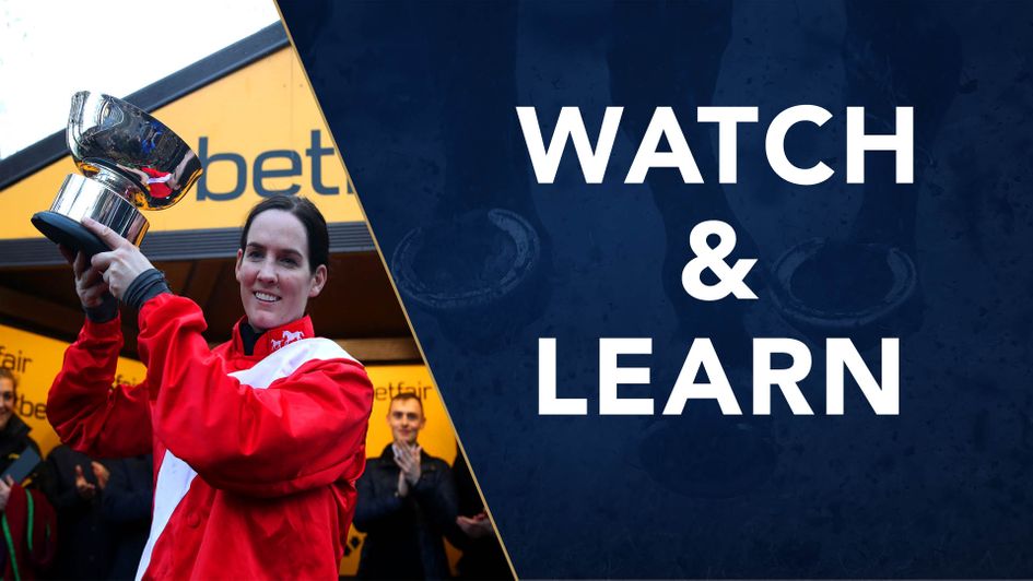 Rachael Blackmore with the Betfair Chase trophy