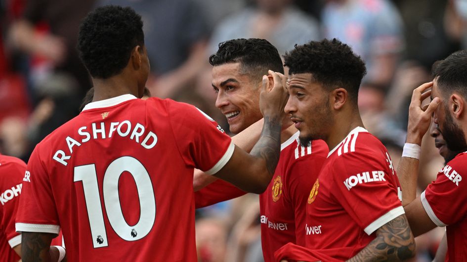Cristiano Ronaldo celebrates a goal against Norwich