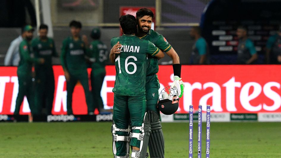 Pakistan celebrate their historic victory over India